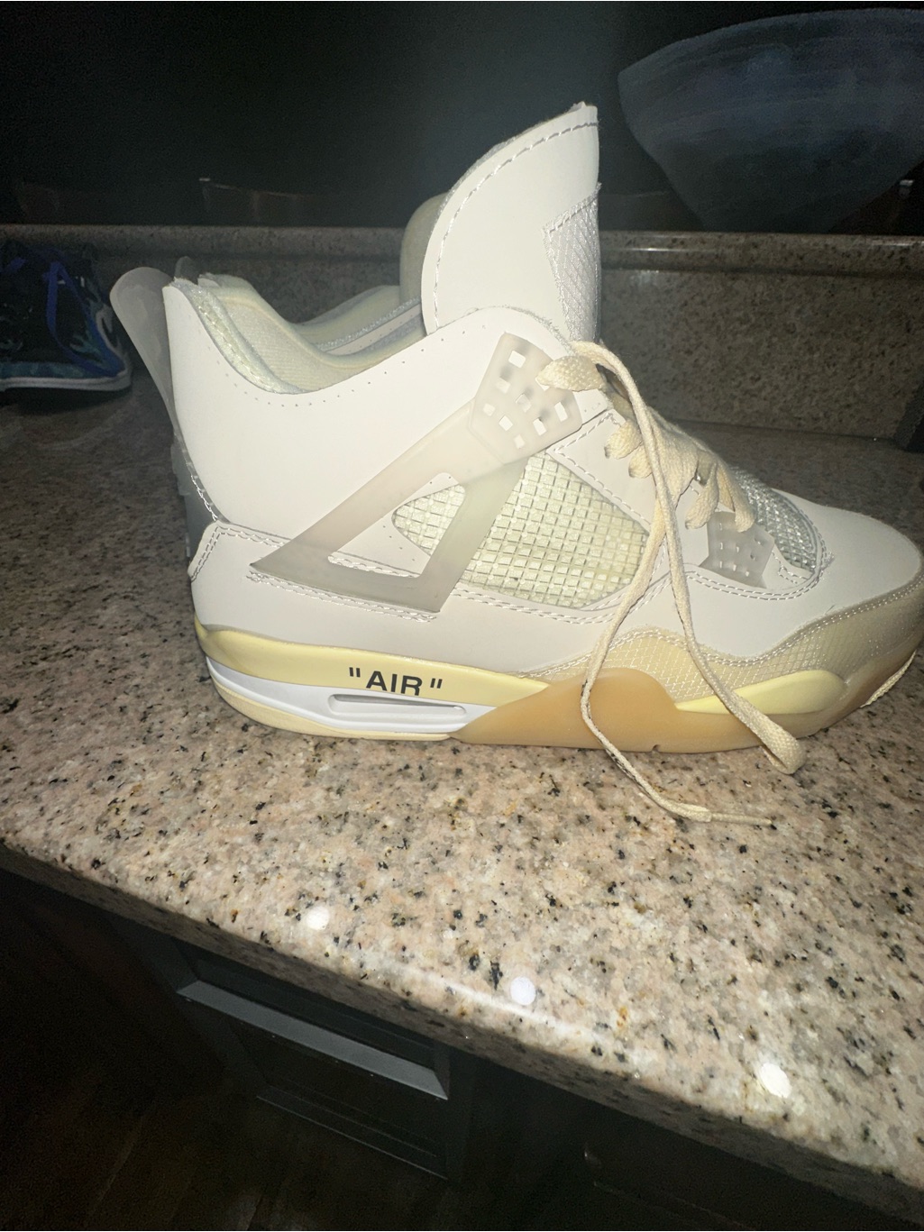 Jordan Men’s Cream And Pale Yellow High-Top Sneakers